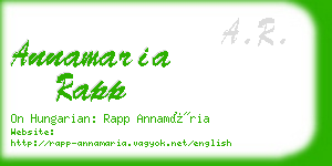 annamaria rapp business card